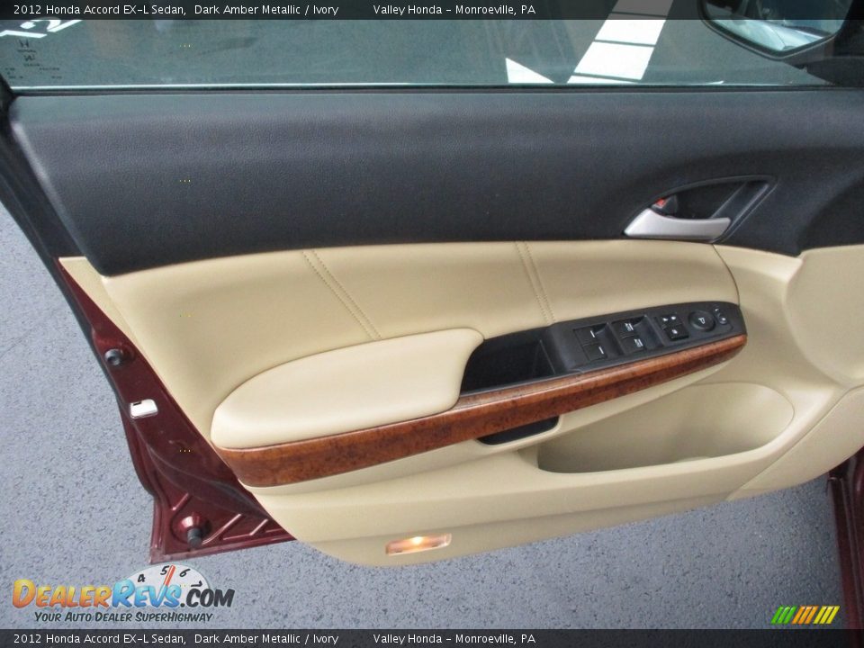 2012 Honda Accord EX-L Sedan Dark Amber Metallic / Ivory Photo #10