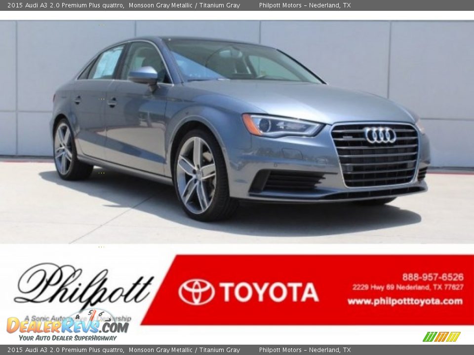 2015 Audi A3 2.0 Premium Plus quattro Monsoon Gray Metallic / Titanium Gray Photo #1