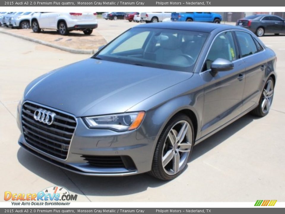 2015 Audi A3 2.0 Premium Plus quattro Monsoon Gray Metallic / Titanium Gray Photo #3
