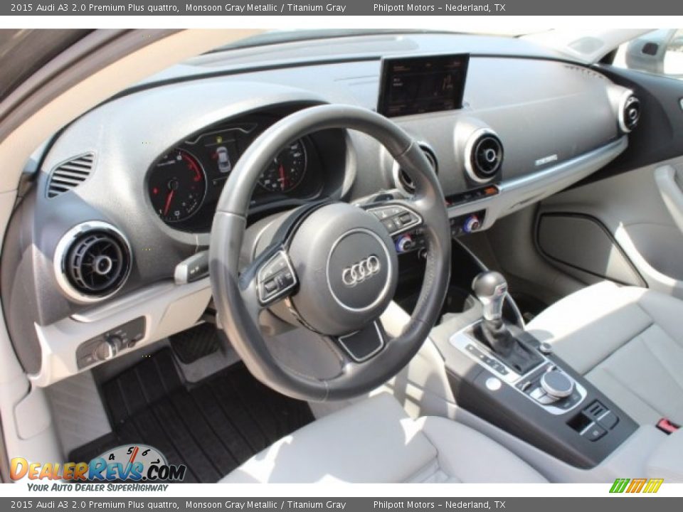 2015 Audi A3 2.0 Premium Plus quattro Monsoon Gray Metallic / Titanium Gray Photo #13