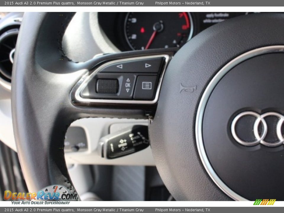 2015 Audi A3 2.0 Premium Plus quattro Monsoon Gray Metallic / Titanium Gray Photo #19