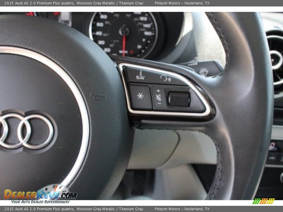 2015 Audi A3 2.0 Premium Plus quattro Monsoon Gray Metallic / Titanium Gray Photo #20