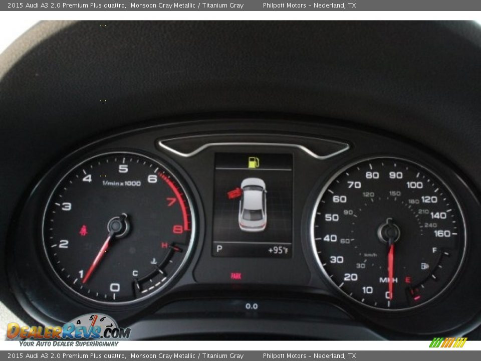 2015 Audi A3 2.0 Premium Plus quattro Monsoon Gray Metallic / Titanium Gray Photo #21