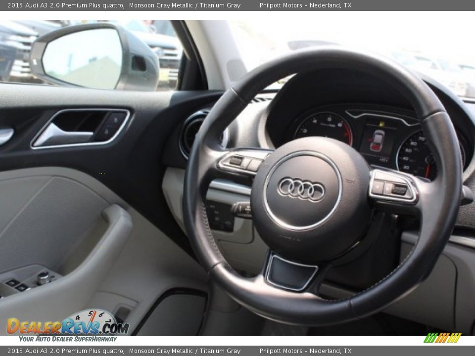 2015 Audi A3 2.0 Premium Plus quattro Monsoon Gray Metallic / Titanium Gray Photo #28