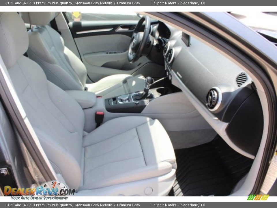 2015 Audi A3 2.0 Premium Plus quattro Monsoon Gray Metallic / Titanium Gray Photo #34