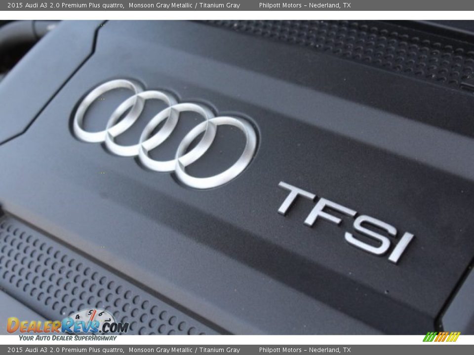 2015 Audi A3 2.0 Premium Plus quattro Monsoon Gray Metallic / Titanium Gray Photo #36