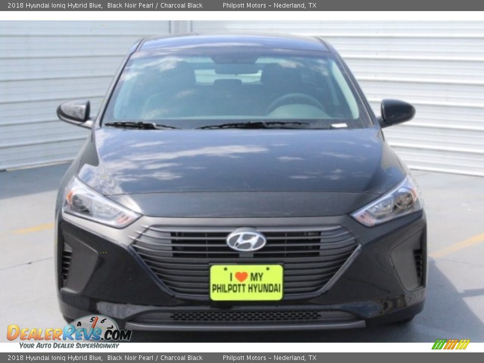 2018 Hyundai Ioniq Hybrid Blue Black Noir Pearl / Charcoal Black Photo #2