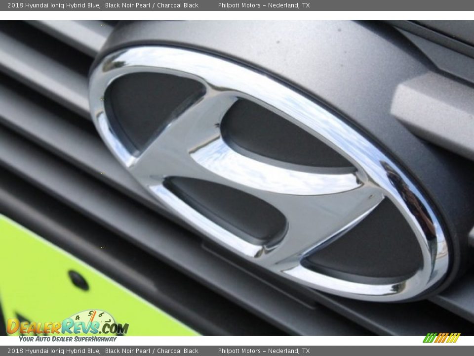 2018 Hyundai Ioniq Hybrid Blue Black Noir Pearl / Charcoal Black Photo #4
