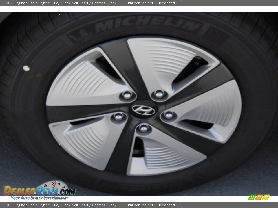 2018 Hyundai Ioniq Hybrid Blue Black Noir Pearl / Charcoal Black Photo #5