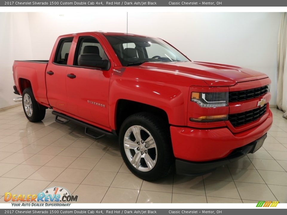 2017 Chevrolet Silverado 1500 Custom Double Cab 4x4 Red Hot / Dark Ash/Jet Black Photo #1