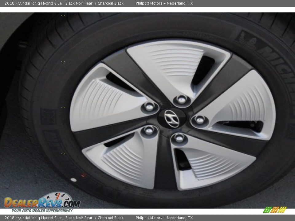 2018 Hyundai Ioniq Hybrid Blue Black Noir Pearl / Charcoal Black Photo #6