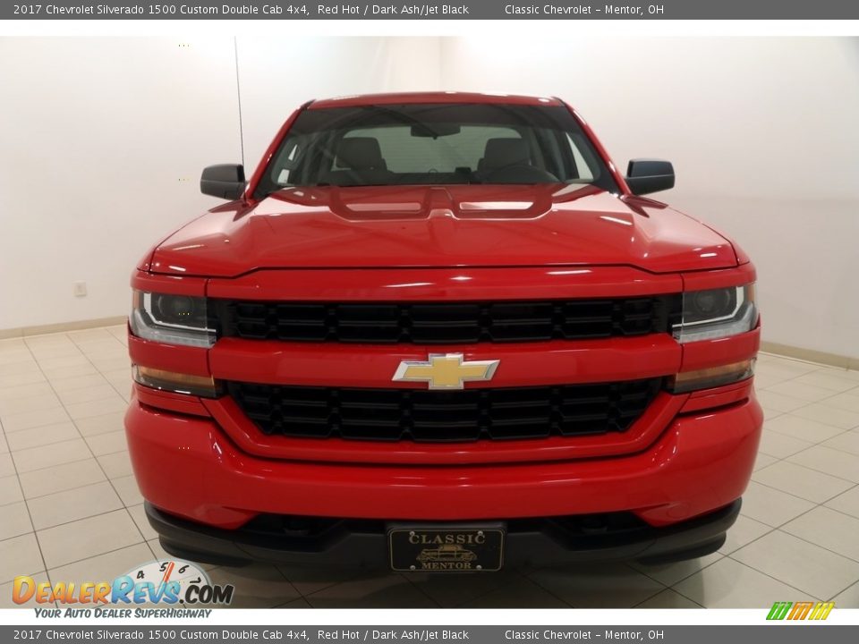 2017 Chevrolet Silverado 1500 Custom Double Cab 4x4 Red Hot / Dark Ash/Jet Black Photo #2