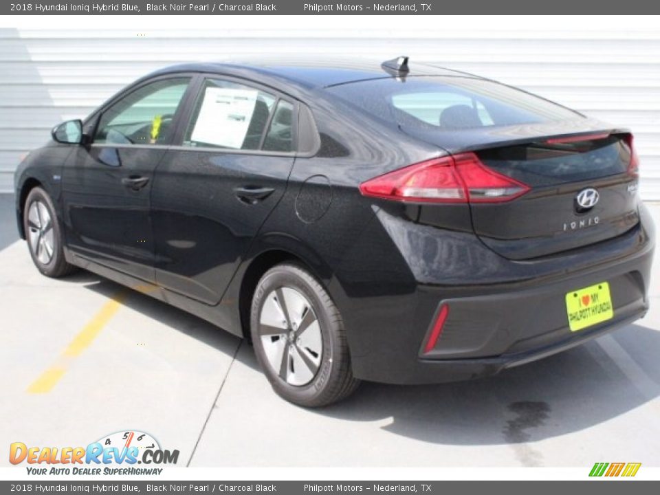 2018 Hyundai Ioniq Hybrid Blue Black Noir Pearl / Charcoal Black Photo #7