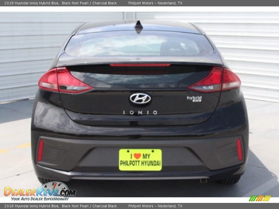 2018 Hyundai Ioniq Hybrid Blue Black Noir Pearl / Charcoal Black Photo #8