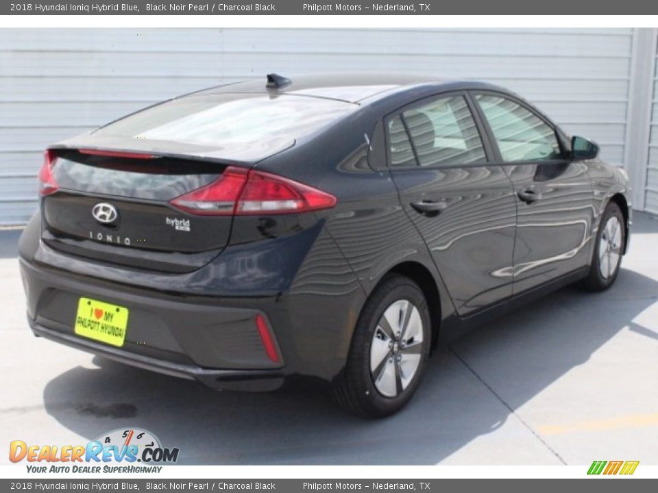 2018 Hyundai Ioniq Hybrid Blue Black Noir Pearl / Charcoal Black Photo #9