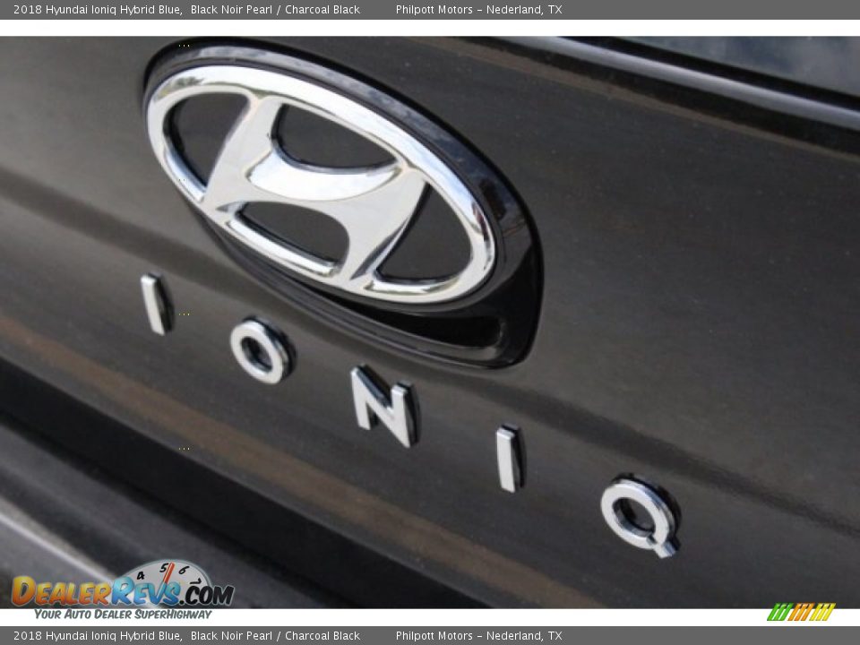 2018 Hyundai Ioniq Hybrid Blue Black Noir Pearl / Charcoal Black Photo #10