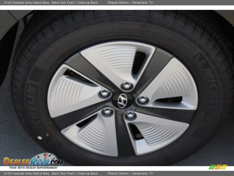 2018 Hyundai Ioniq Hybrid Blue Black Noir Pearl / Charcoal Black Photo #11