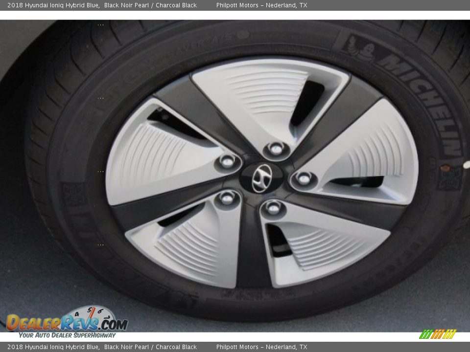 2018 Hyundai Ioniq Hybrid Blue Black Noir Pearl / Charcoal Black Photo #12