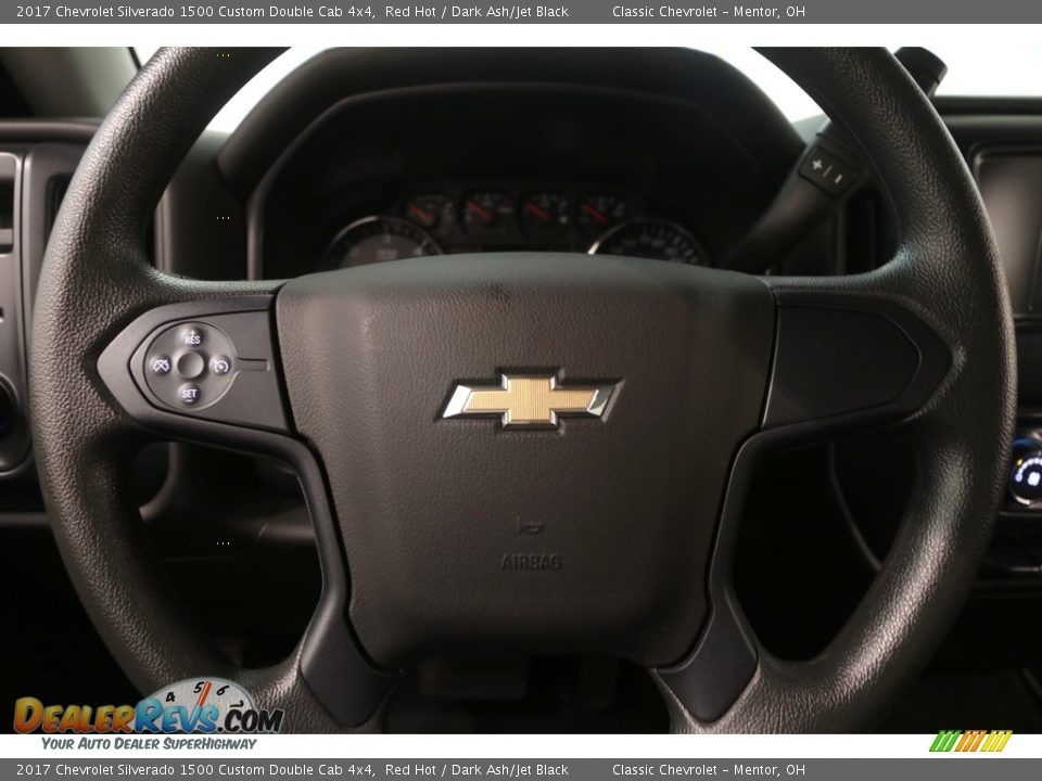 2017 Chevrolet Silverado 1500 Custom Double Cab 4x4 Red Hot / Dark Ash/Jet Black Photo #6