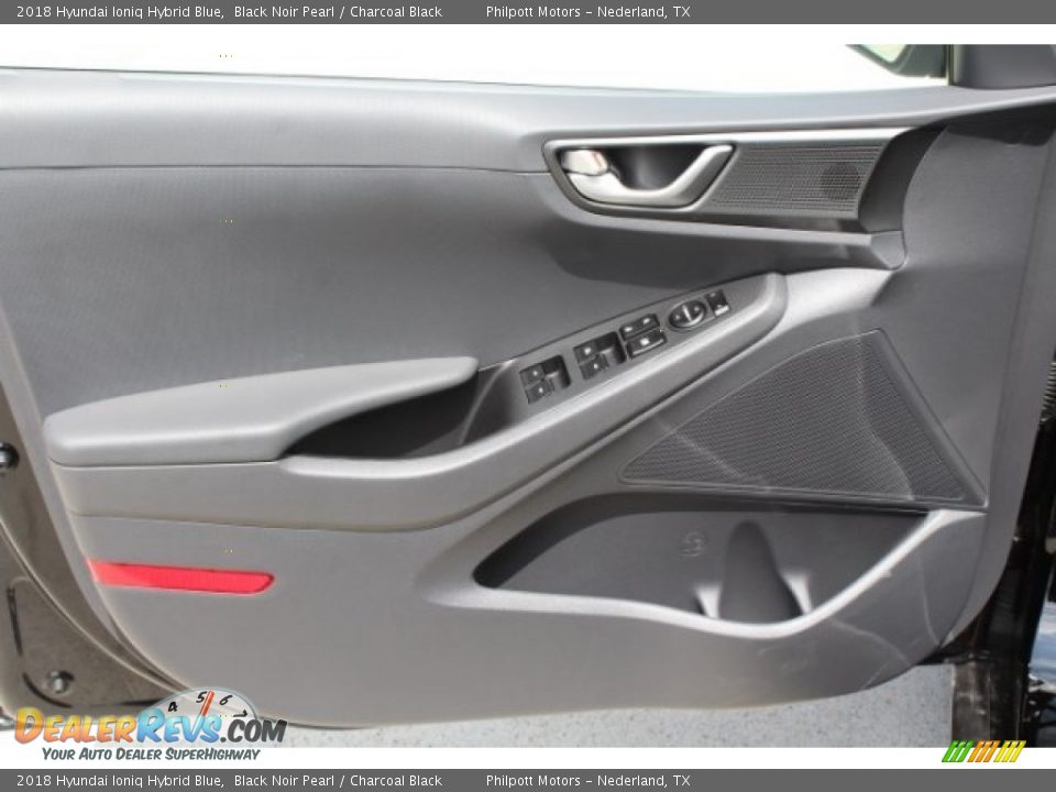 2018 Hyundai Ioniq Hybrid Blue Black Noir Pearl / Charcoal Black Photo #13