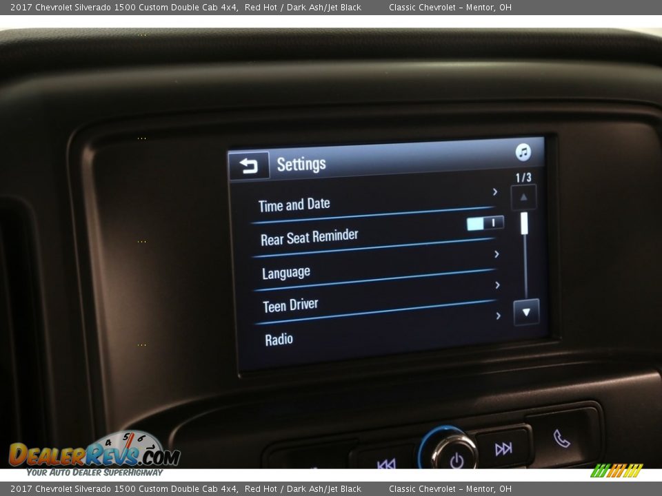 2017 Chevrolet Silverado 1500 Custom Double Cab 4x4 Red Hot / Dark Ash/Jet Black Photo #12