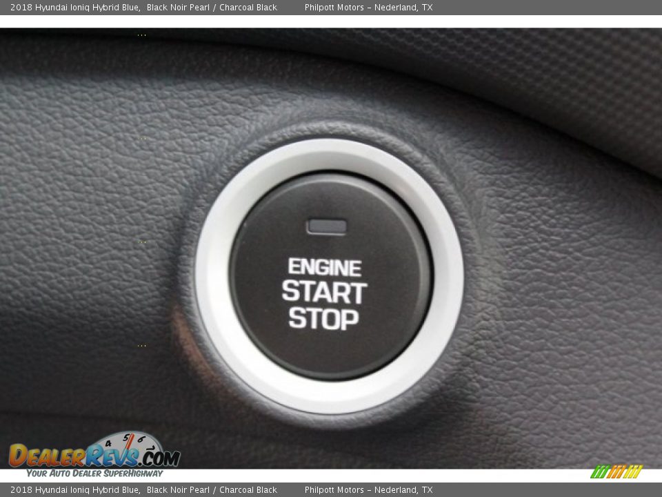 2018 Hyundai Ioniq Hybrid Blue Black Noir Pearl / Charcoal Black Photo #18