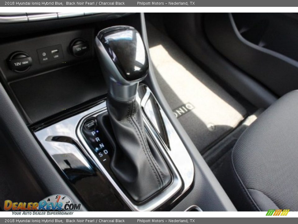 2018 Hyundai Ioniq Hybrid Blue Black Noir Pearl / Charcoal Black Photo #19