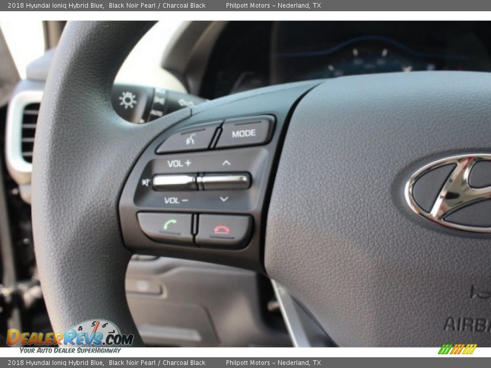 2018 Hyundai Ioniq Hybrid Blue Black Noir Pearl / Charcoal Black Photo #20