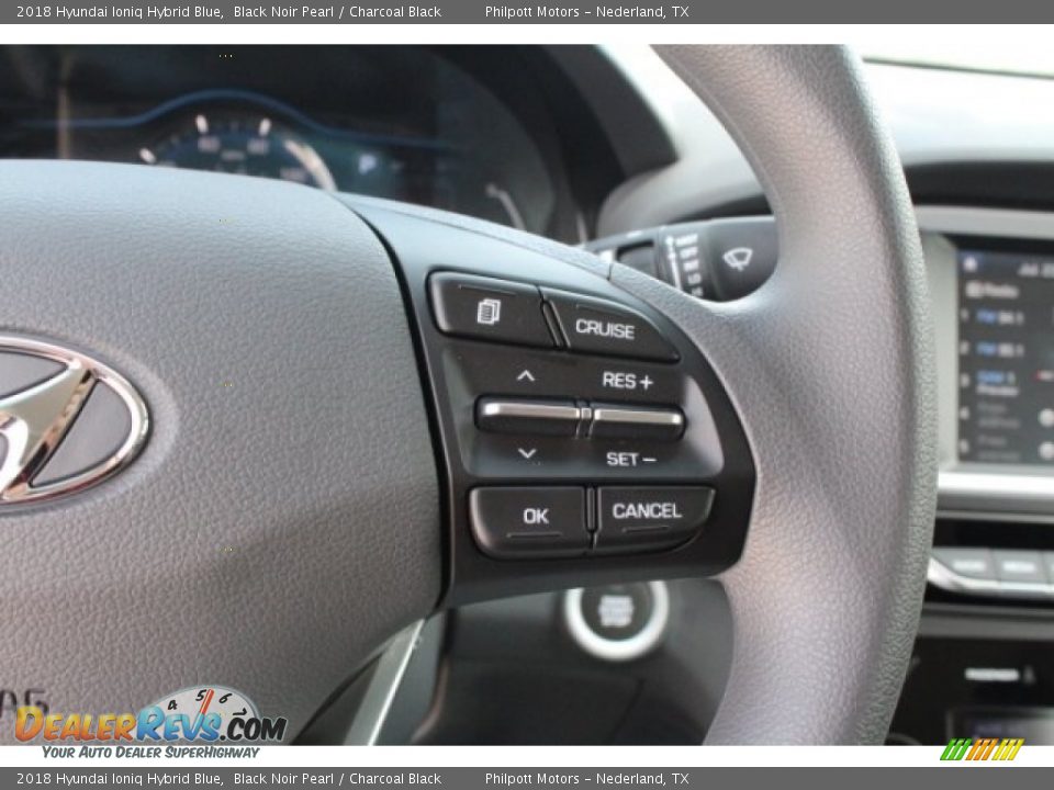 2018 Hyundai Ioniq Hybrid Blue Black Noir Pearl / Charcoal Black Photo #21