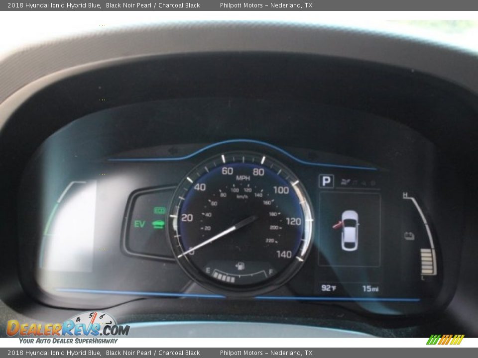 2018 Hyundai Ioniq Hybrid Blue Black Noir Pearl / Charcoal Black Photo #22