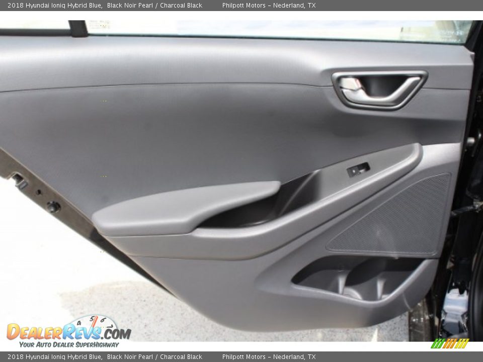 2018 Hyundai Ioniq Hybrid Blue Black Noir Pearl / Charcoal Black Photo #23