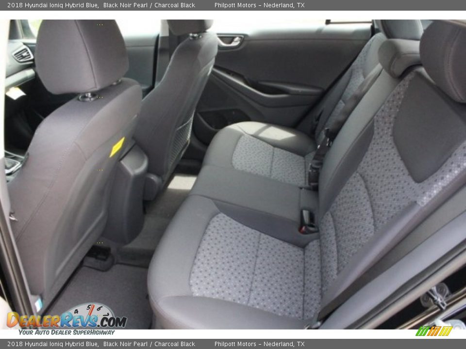 2018 Hyundai Ioniq Hybrid Blue Black Noir Pearl / Charcoal Black Photo #24