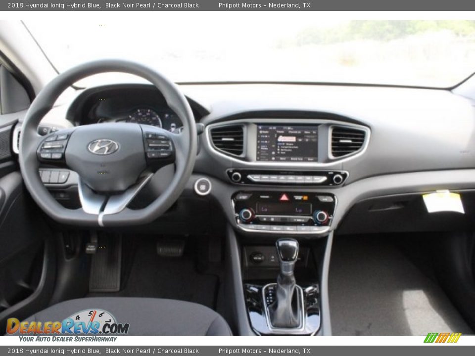2018 Hyundai Ioniq Hybrid Blue Black Noir Pearl / Charcoal Black Photo #25