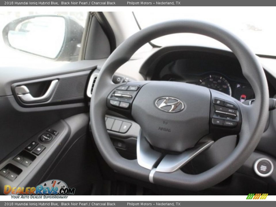 2018 Hyundai Ioniq Hybrid Blue Black Noir Pearl / Charcoal Black Photo #26