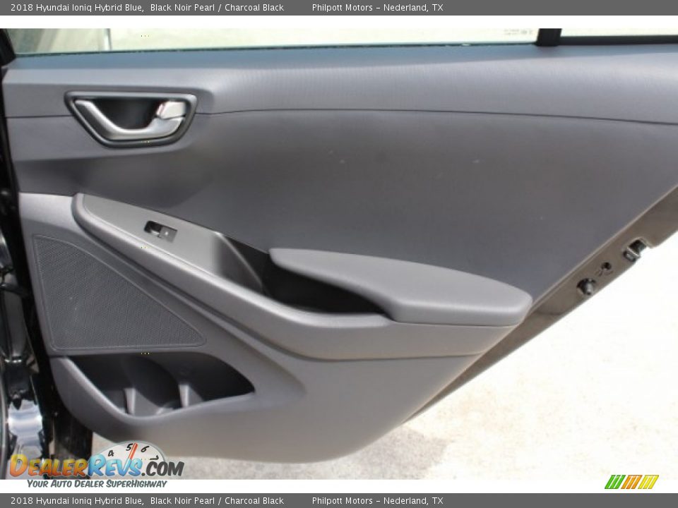 2018 Hyundai Ioniq Hybrid Blue Black Noir Pearl / Charcoal Black Photo #28