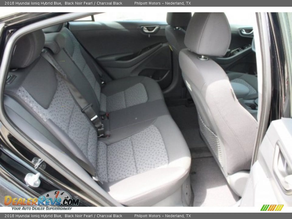 2018 Hyundai Ioniq Hybrid Blue Black Noir Pearl / Charcoal Black Photo #29