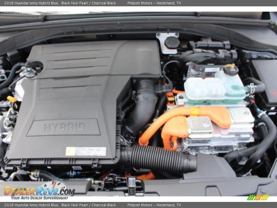 2018 Hyundai Ioniq Hybrid Blue Black Noir Pearl / Charcoal Black Photo #33