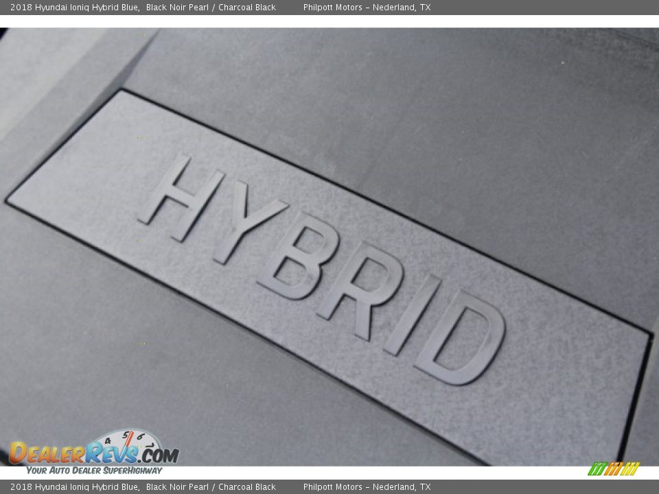 2018 Hyundai Ioniq Hybrid Blue Black Noir Pearl / Charcoal Black Photo #34