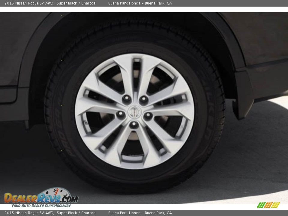 2015 Nissan Rogue SV AWD Super Black / Charcoal Photo #36
