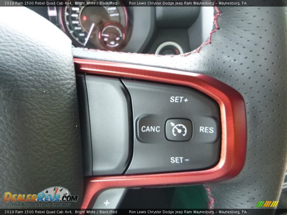 2019 Ram 1500 Rebel Quad Cab 4x4 Steering Wheel Photo #19