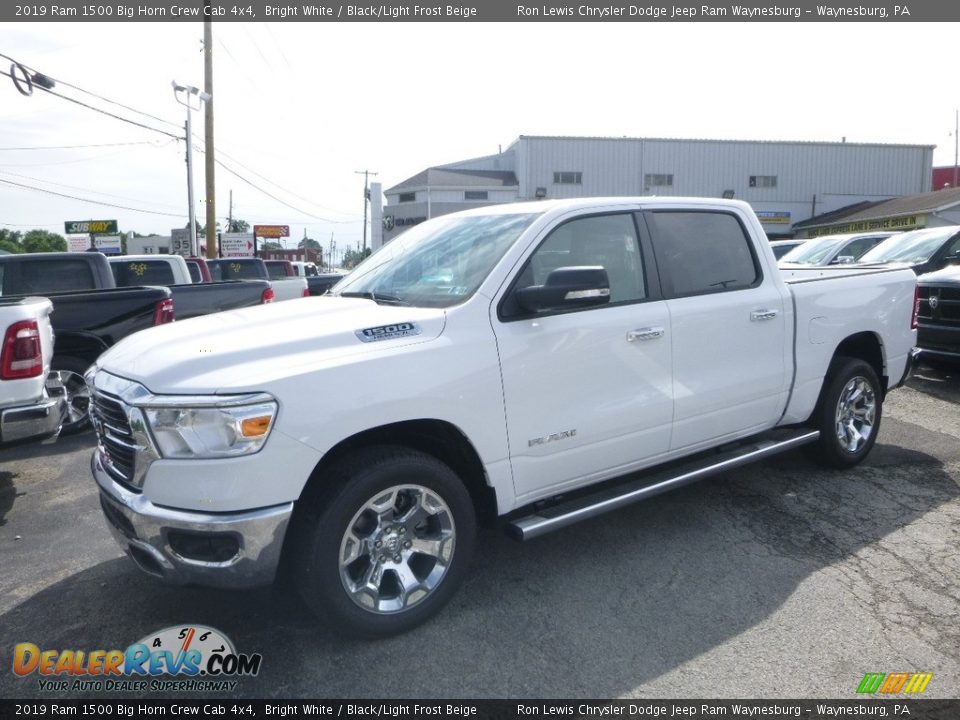 2019 Ram 1500 Big Horn Crew Cab 4x4 Bright White / Black/Light Frost Beige Photo #1