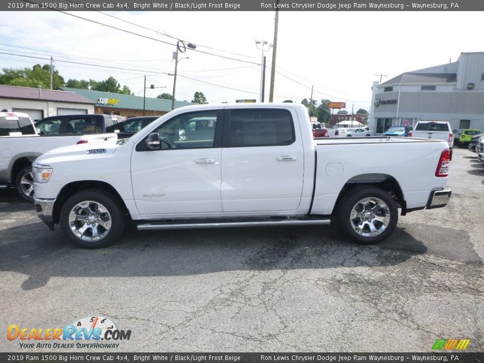 2019 Ram 1500 Big Horn Crew Cab 4x4 Bright White / Black/Light Frost Beige Photo #2
