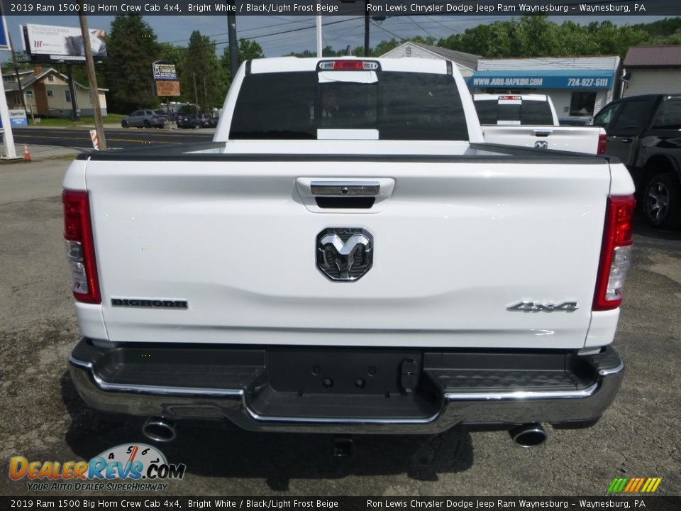 2019 Ram 1500 Big Horn Crew Cab 4x4 Bright White / Black/Light Frost Beige Photo #4