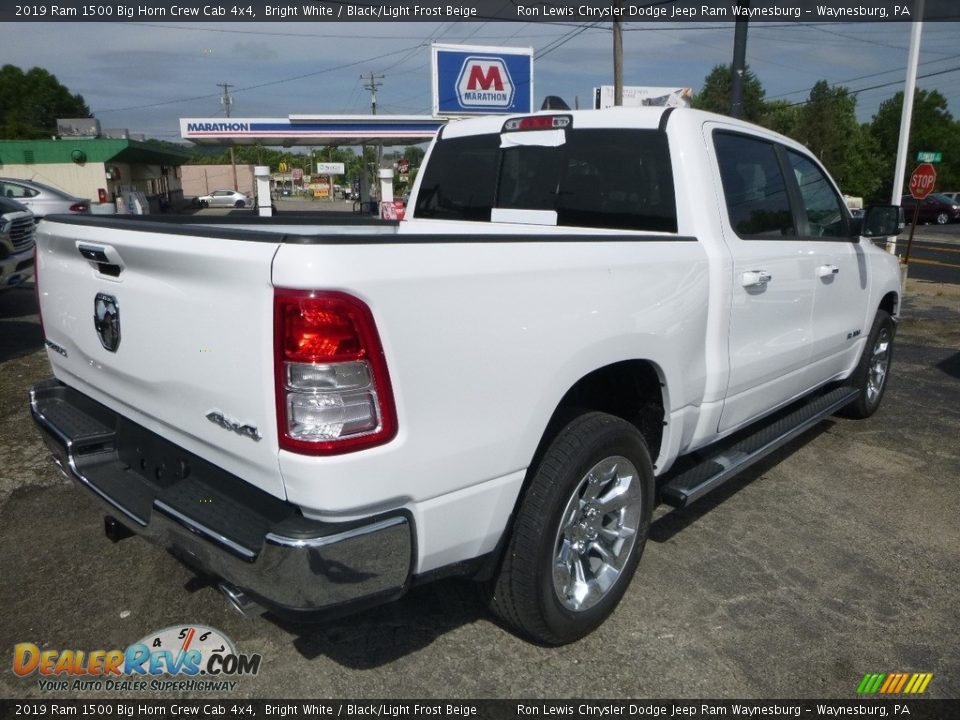 2019 Ram 1500 Big Horn Crew Cab 4x4 Bright White / Black/Light Frost Beige Photo #5