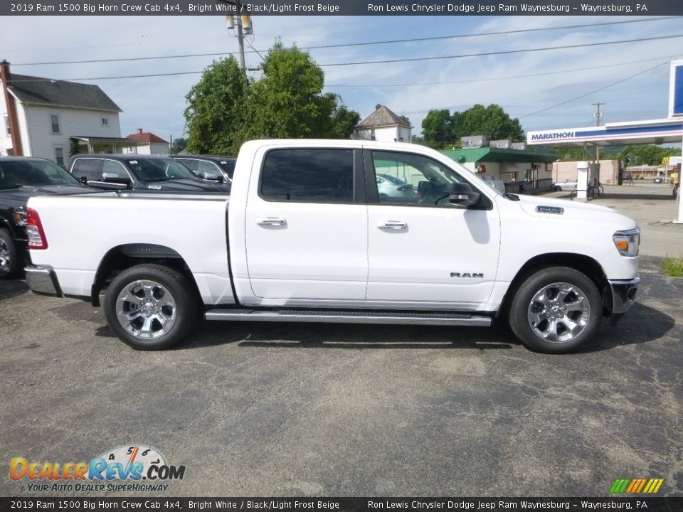 2019 Ram 1500 Big Horn Crew Cab 4x4 Bright White / Black/Light Frost Beige Photo #6