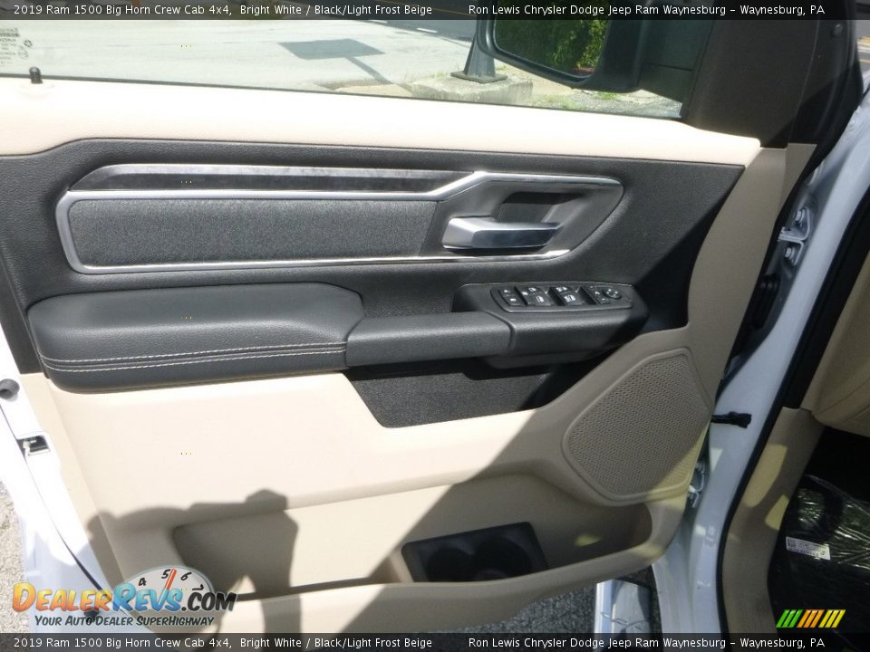 2019 Ram 1500 Big Horn Crew Cab 4x4 Bright White / Black/Light Frost Beige Photo #13
