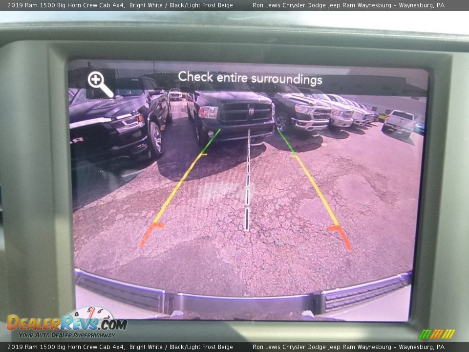 2019 Ram 1500 Big Horn Crew Cab 4x4 Bright White / Black/Light Frost Beige Photo #17