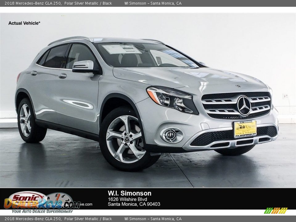 2018 Mercedes-Benz GLA 250 Polar Silver Metallic / Black Photo #1