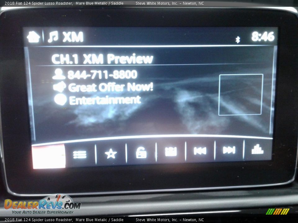 2018 Fiat 124 Spider Lusso Roadster Mare Blue Metalic / Saddle Photo #20