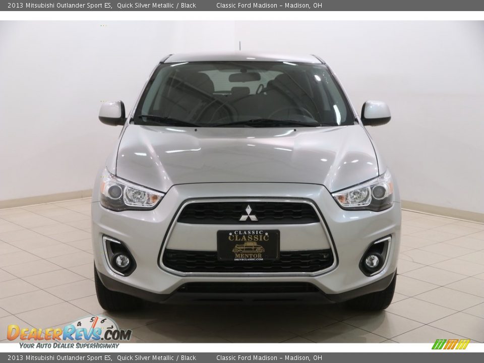 2013 Mitsubishi Outlander Sport ES Quick Silver Metallic / Black Photo #2